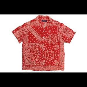 Ralph Lauren Red Bandana Button Down